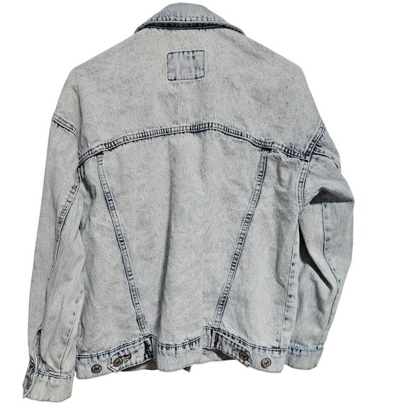 Forever 21 Retro Jean Jacket Womens Size Small Light Wash Denim 80s 90s Fashion - Picture 2 of 5